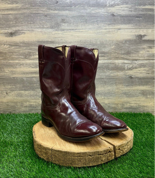 Laredo Men - Size 10.5D - Vintage Burgundy Roper Cowboy Boots Style 7937