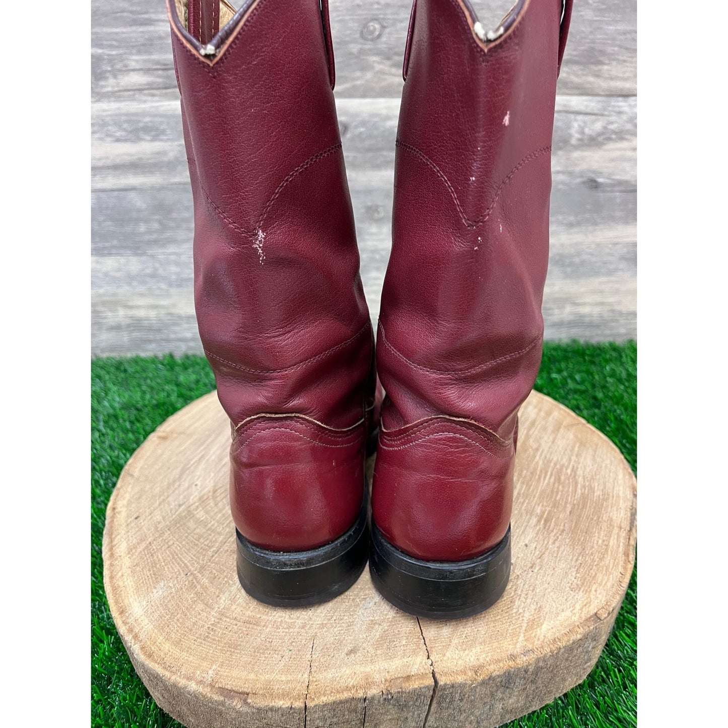 Nocona Women - Size 5.5B - Vintage Red Roper Cowboy Boots Style 5075