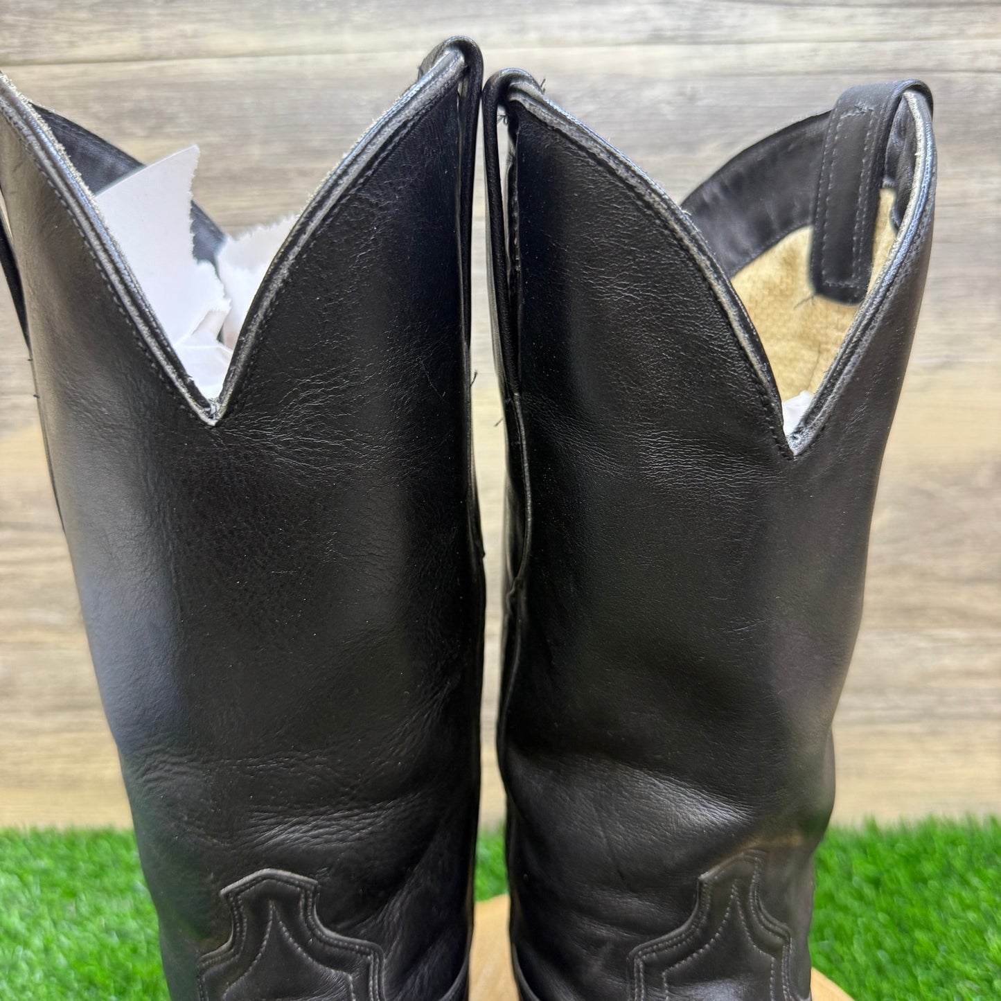 Wrangler Men - Size 8.5D - Vintage Black Western Cowboy Boots Style 9600