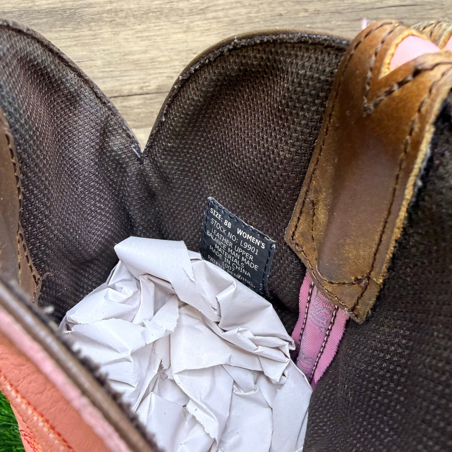Justin Women - Size 8B - Brown / Pink Gypsy Cowboy Boots L9901