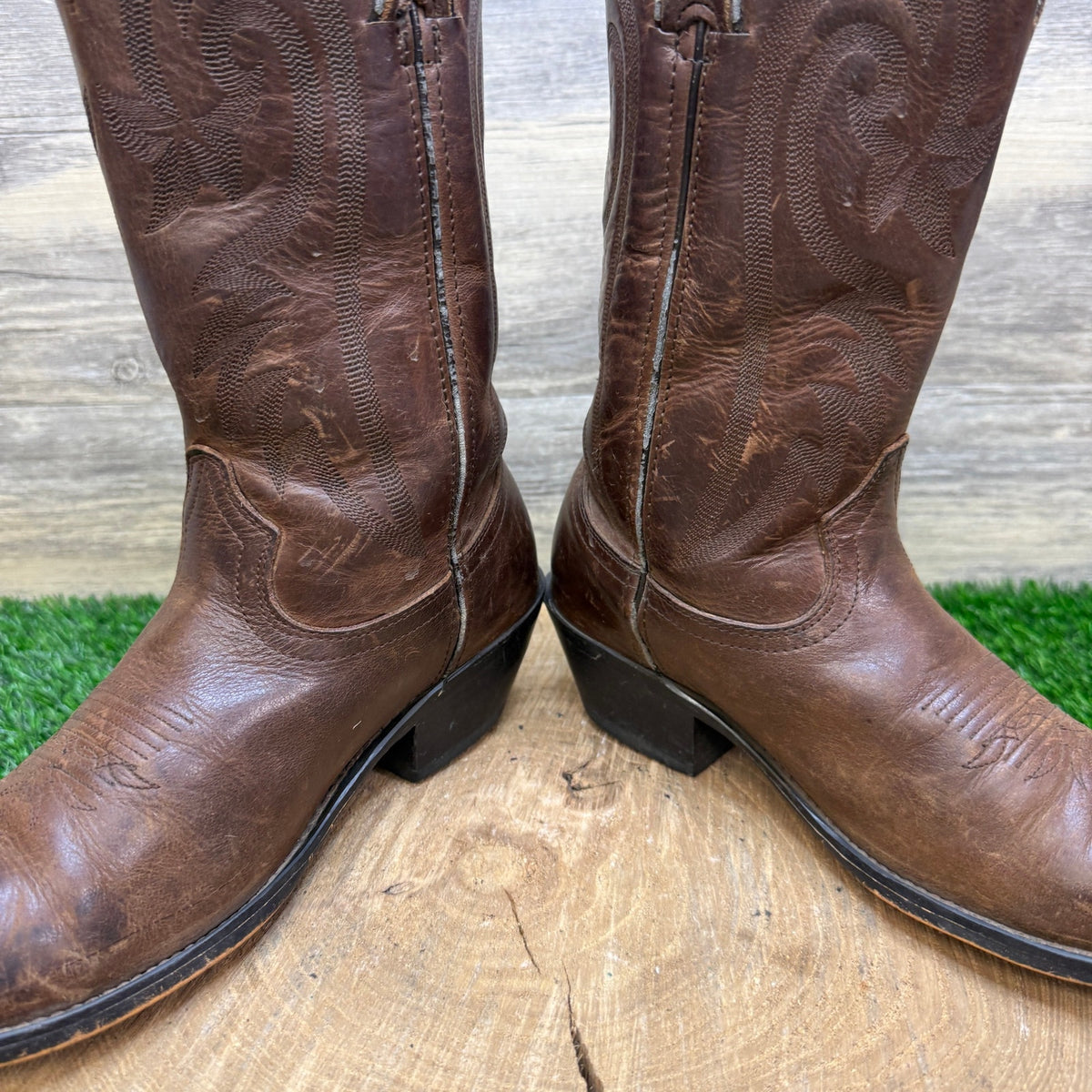 Red Head Women - Size 7.5M - Brown Western Cowboy Boots Style 55347