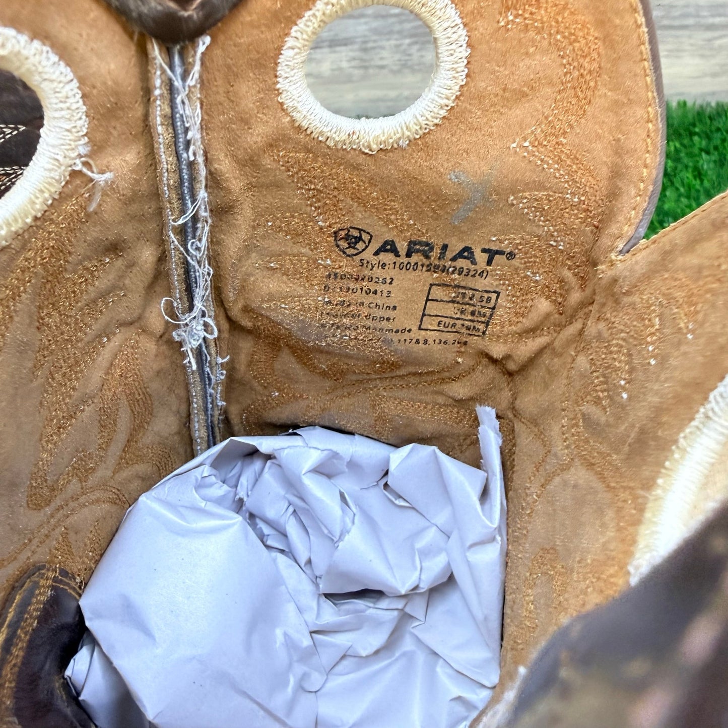 Ariat Women - Size 8.5B - Tan Heritage Rough Stock Cowboy Boots 10001594