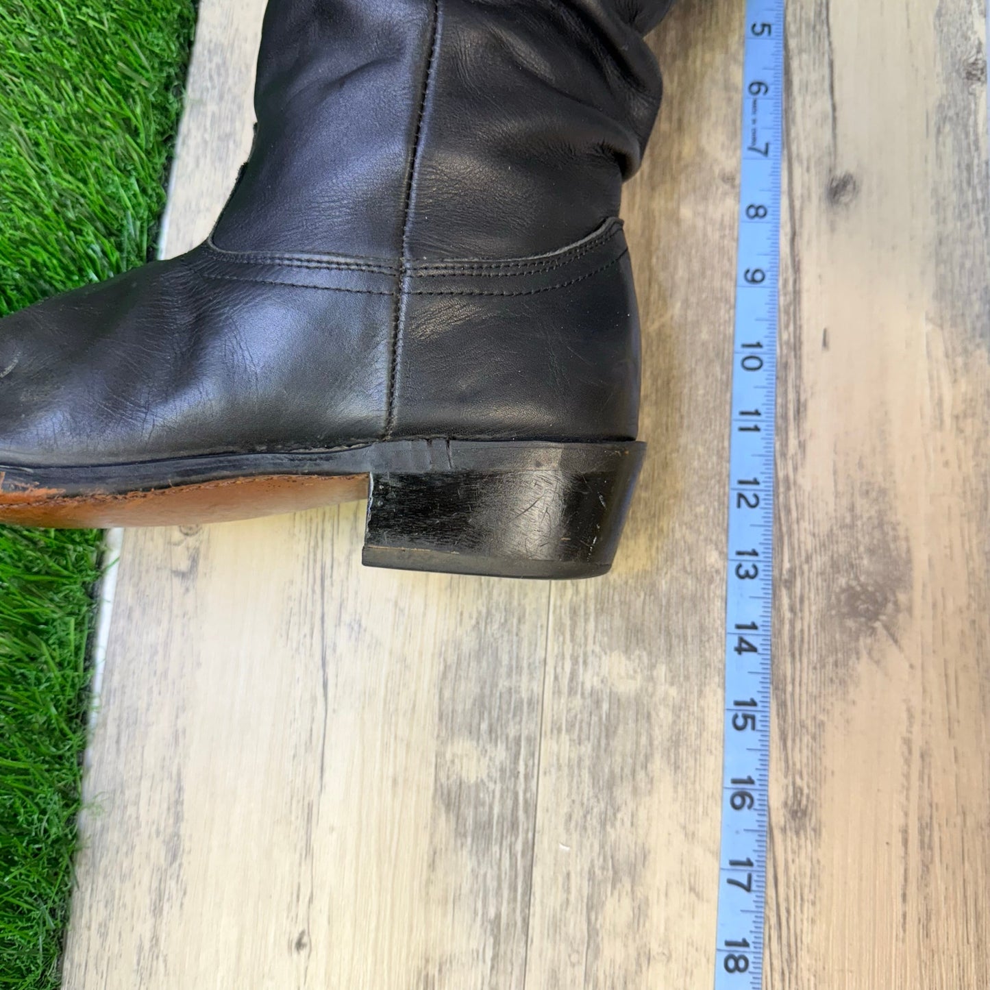 Durango Men - Size 9.5D - Black Leather Cowboy Boots SW549