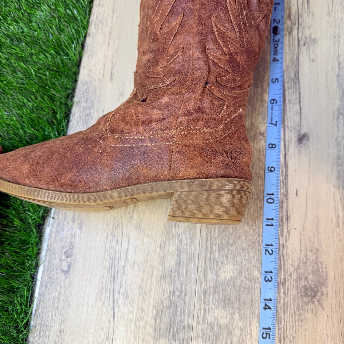 Rampage Women - Size 7M - Brown Faux Cowboy Boots Vikki 328319