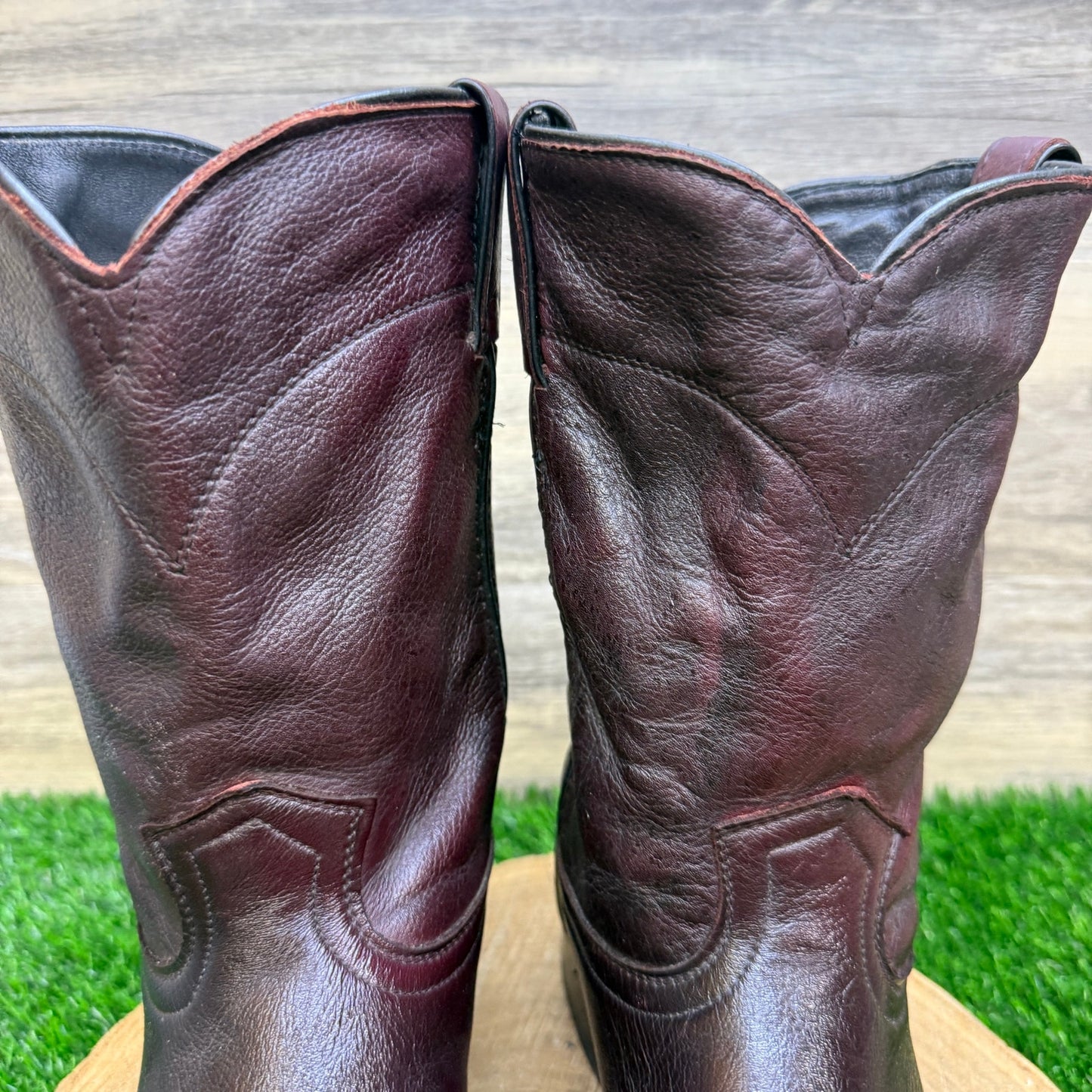 J. Chisholm Men - Size 11D - Burgundy Roper Western Cowboy Boots Style J2513