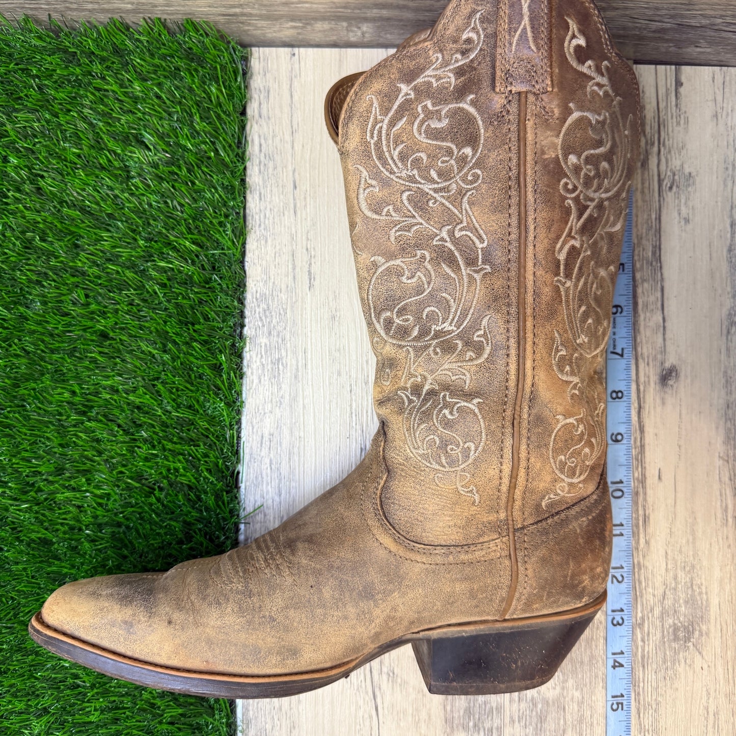 Twisted X Women - Size 9B - Bomber Brown Stitch Cowboy Boots Style WWT0025