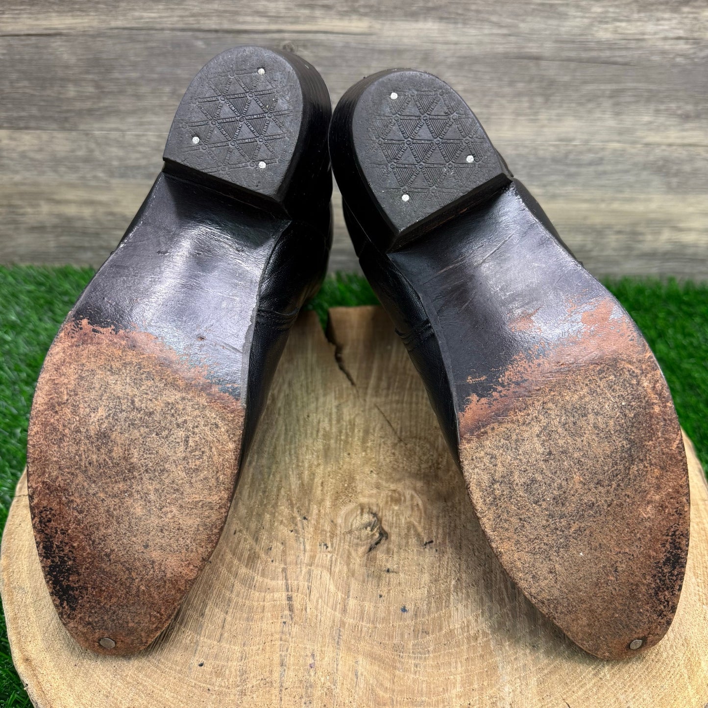 Unknown Women - Size 6 - Vintage Black Cutout Cowboy Boots 2175