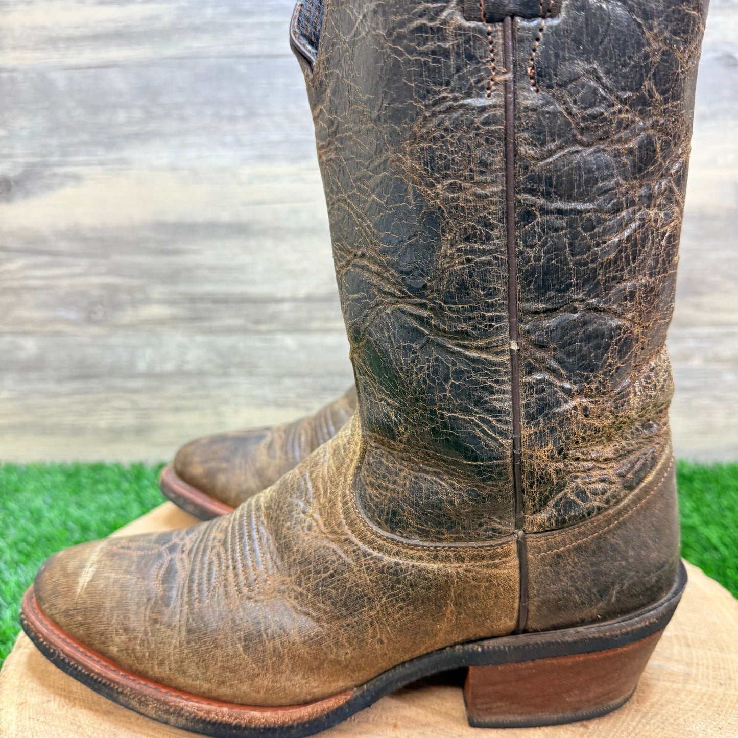 Code West Women - Size 8M - Distressed Brown Western Cowboy Boots CW5292