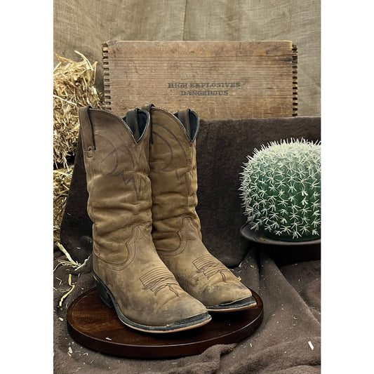 Unknown Women - Size 6M - Tan Slouch Cowboy Boots Style 2232