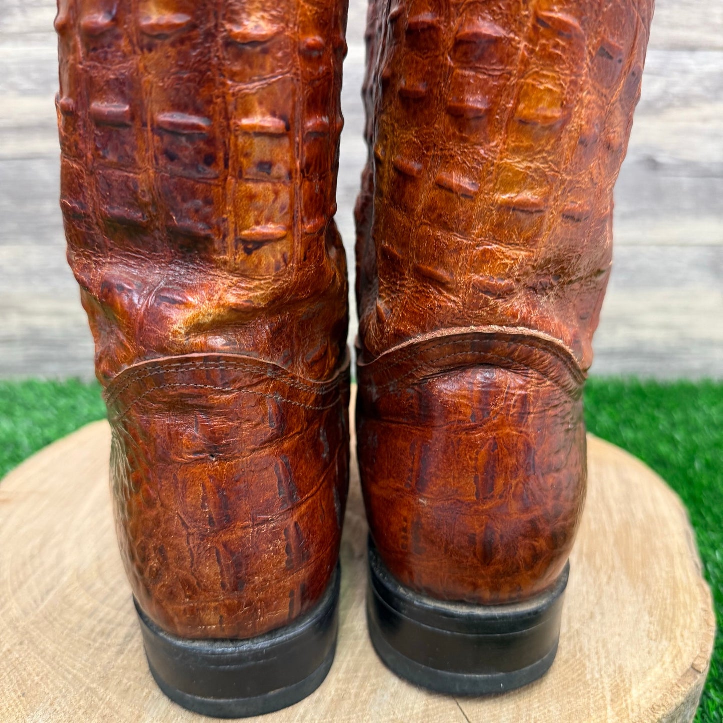 Rogers Boots Men - Size 9 - Copper Gator Skin Cowboy Boots Style 838