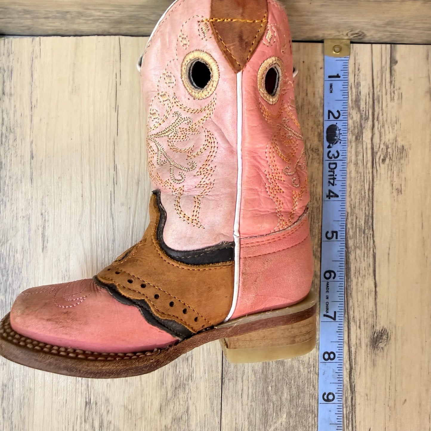 Blackstone Youth - Size 5 - Pink Horseshoe Western Cowboy Boots 463