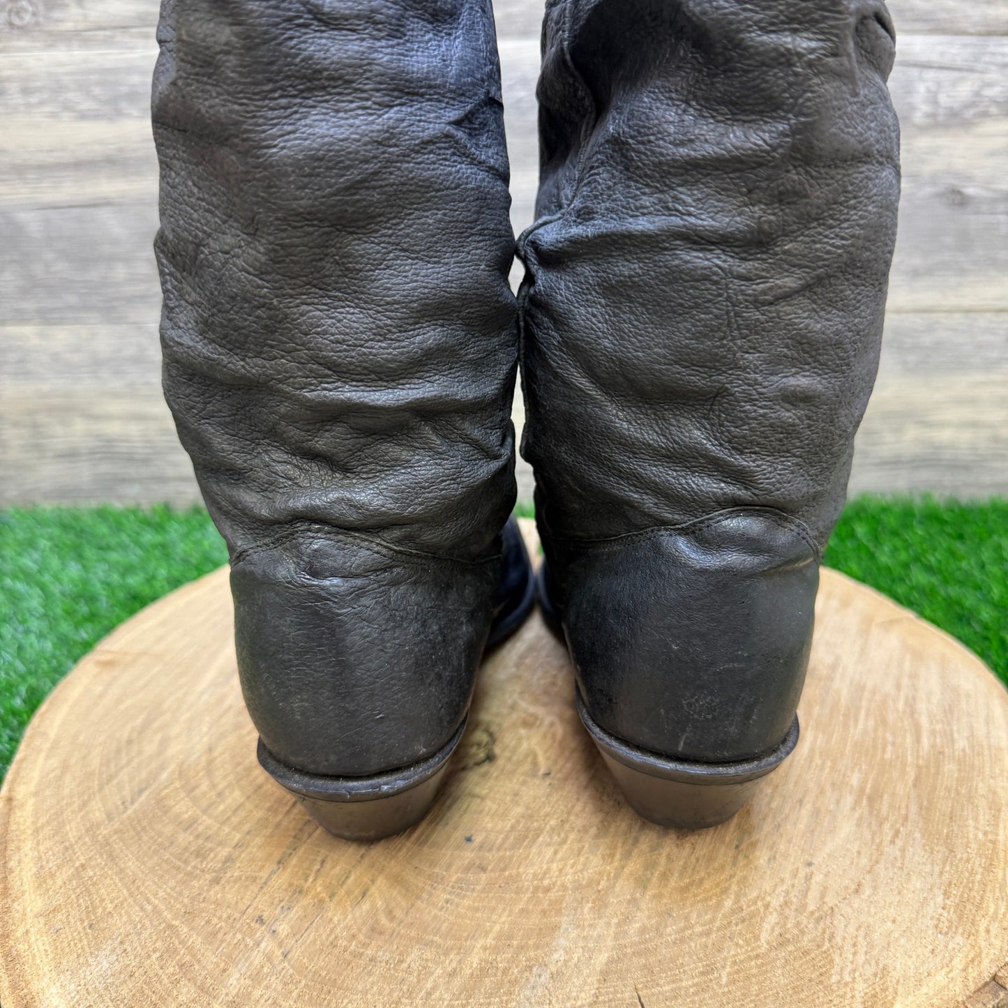 Dingo Women - Size 7M - Vintage Black Slouch Cowboy Boots Style 17310