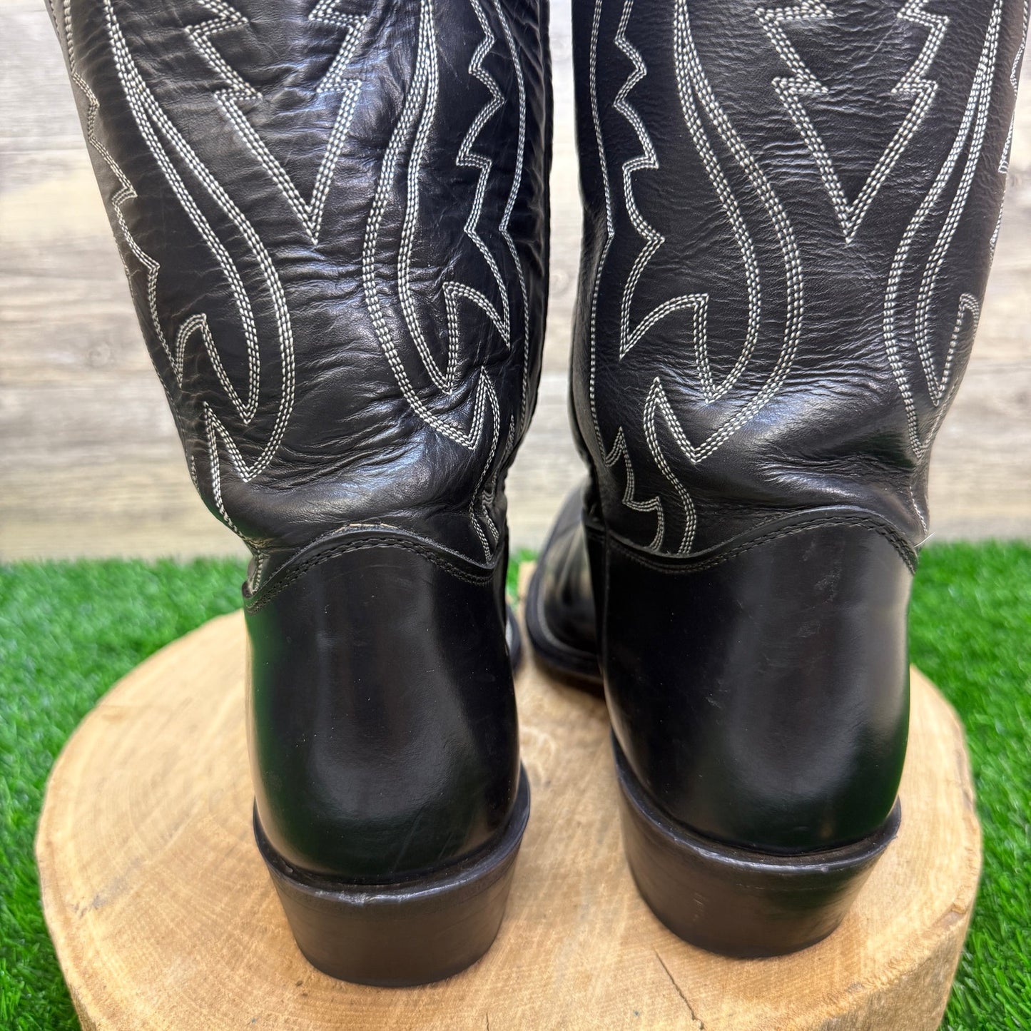 Justin Men - Size 11D - Black Western Cowboy Boots Style M9416