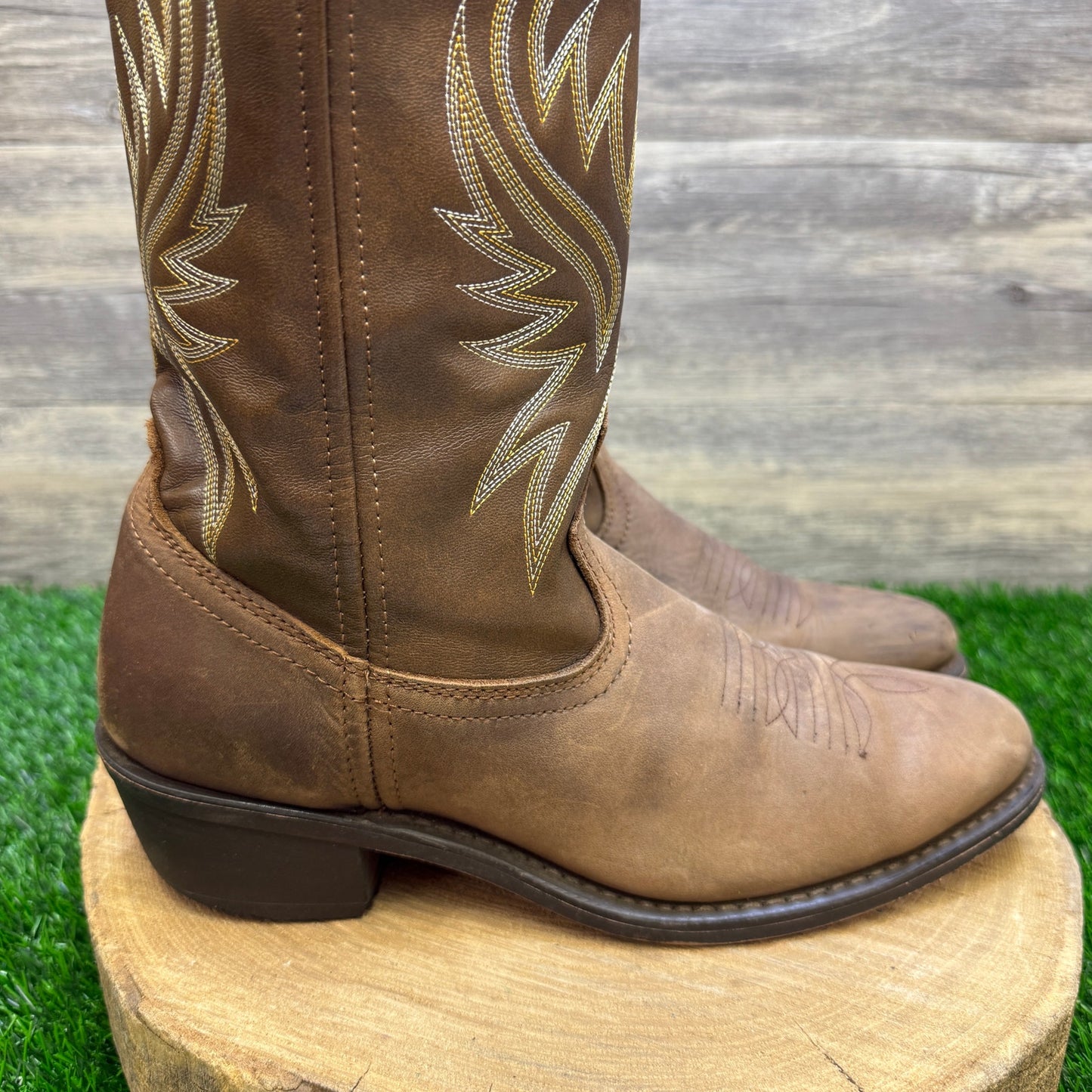 Laredo Men - Size 8.5D - Brown Pull On Cowboy Boots Style 4212