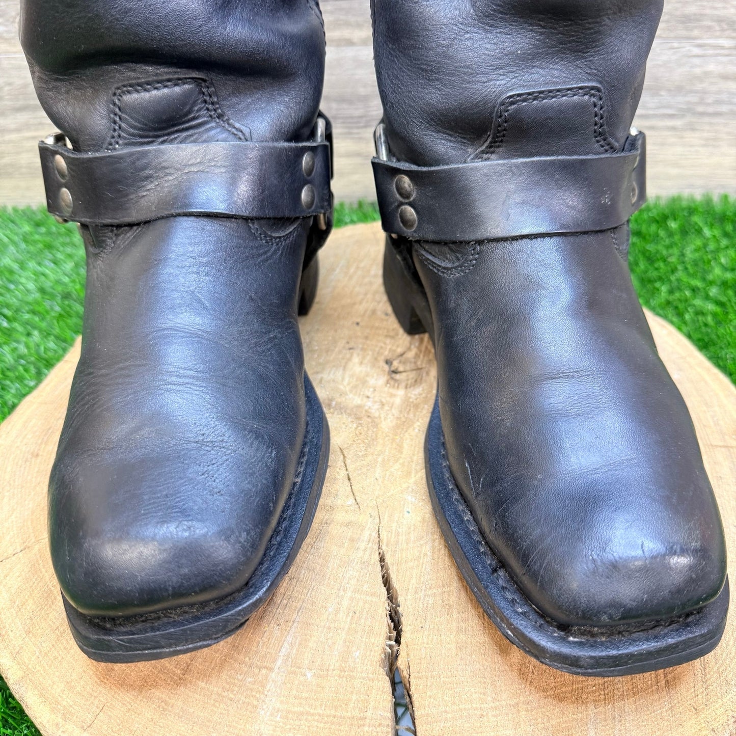 Milwaukee Men - Size 8D - Black Harness Moto Riding Boots MB410