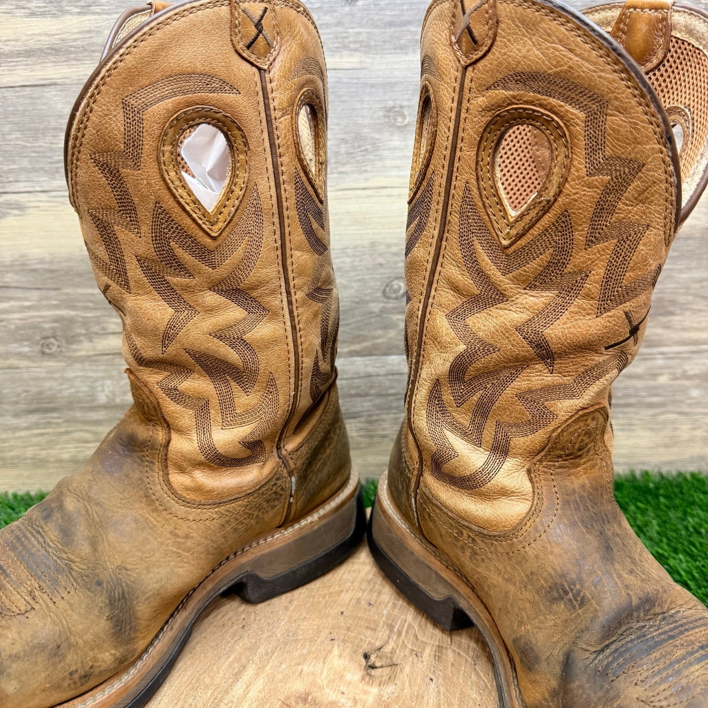 Twisted X Men - Size 10EE - Brown Square Steel-Toe Square Cowboy Boots MLCCW05