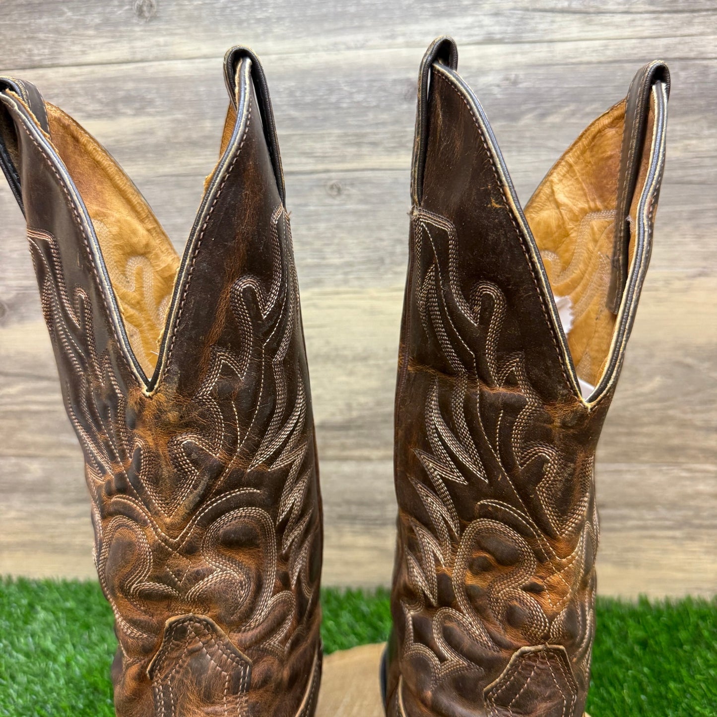 Boulet Men - Size 10.5E - Chocolate Western Cowboy Boots Style 6010