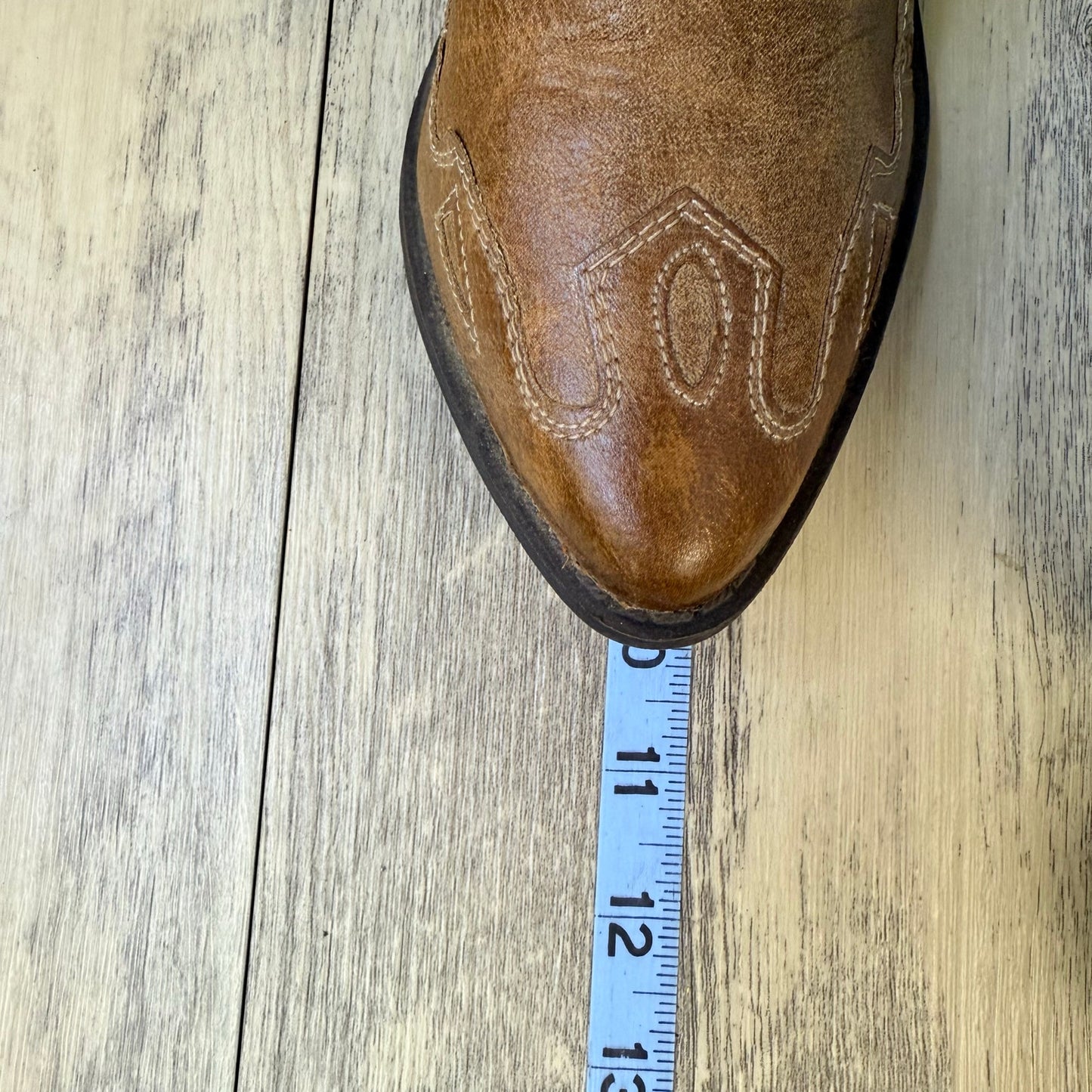 Coconuts Women - Size 6.5M - Tan / Turquoise Soft Faux Cowboy Boots Cimmaron