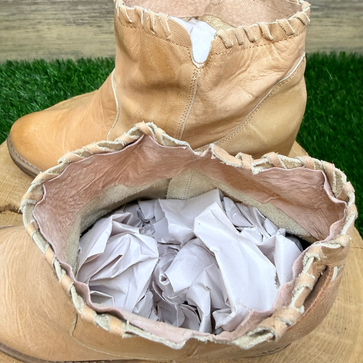Cool Way Women - Size 7.5 - Sand Ankle Boots