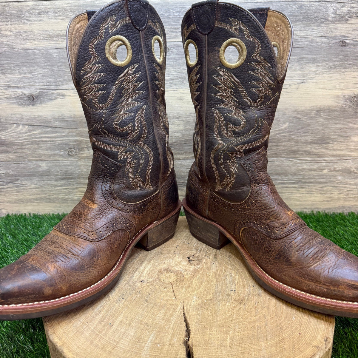 Ariat Men - Size 10.5D - Brown Rough Stock Square Toe Cowboy Boots 10002227