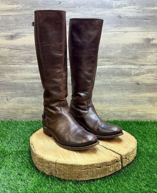 Frye Women - Size 6B - Brown Lindsay Riding Boots 76431