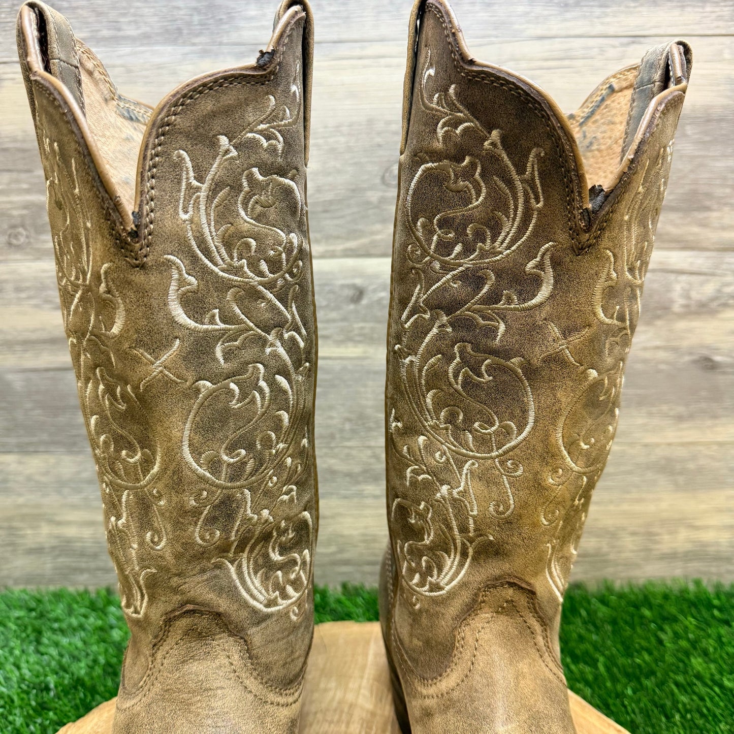 Twisted X Women - Size 5.5B - Bomber Brown Stitched Cowboy Boots WWT0025