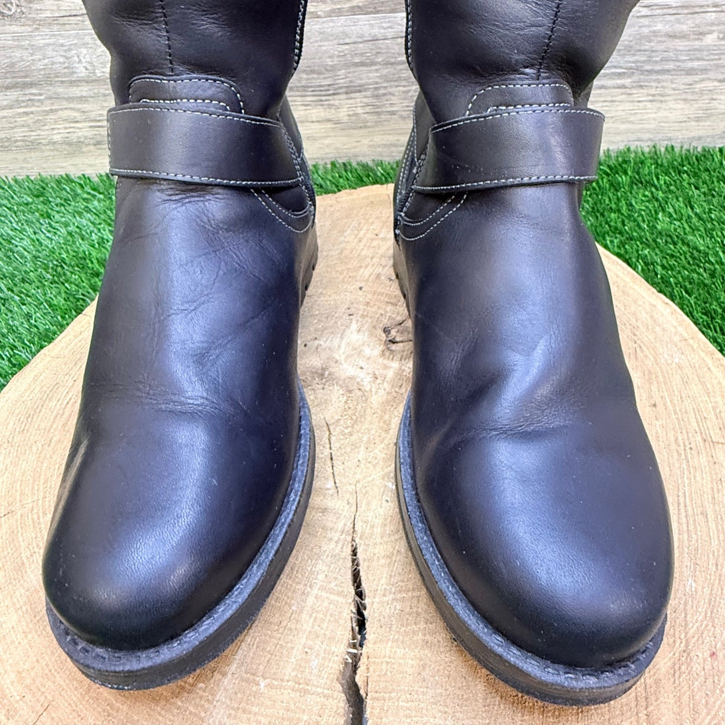Taos Women - Size 7 - Black Faux Leather Tall Boots 008243