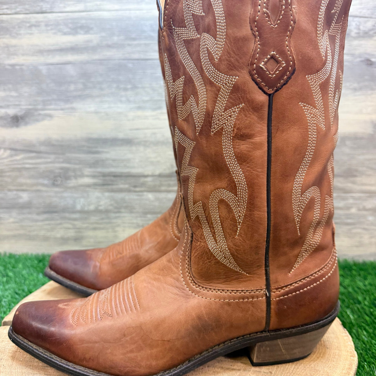 Nocona Women - Size 9B - Brown Deer Tan Western Cowboy Boots NL1604