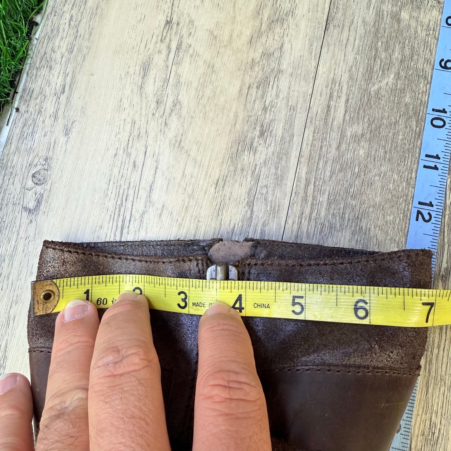 Born Women - Size 7M - Brown Strappy Zipper Boots D70223