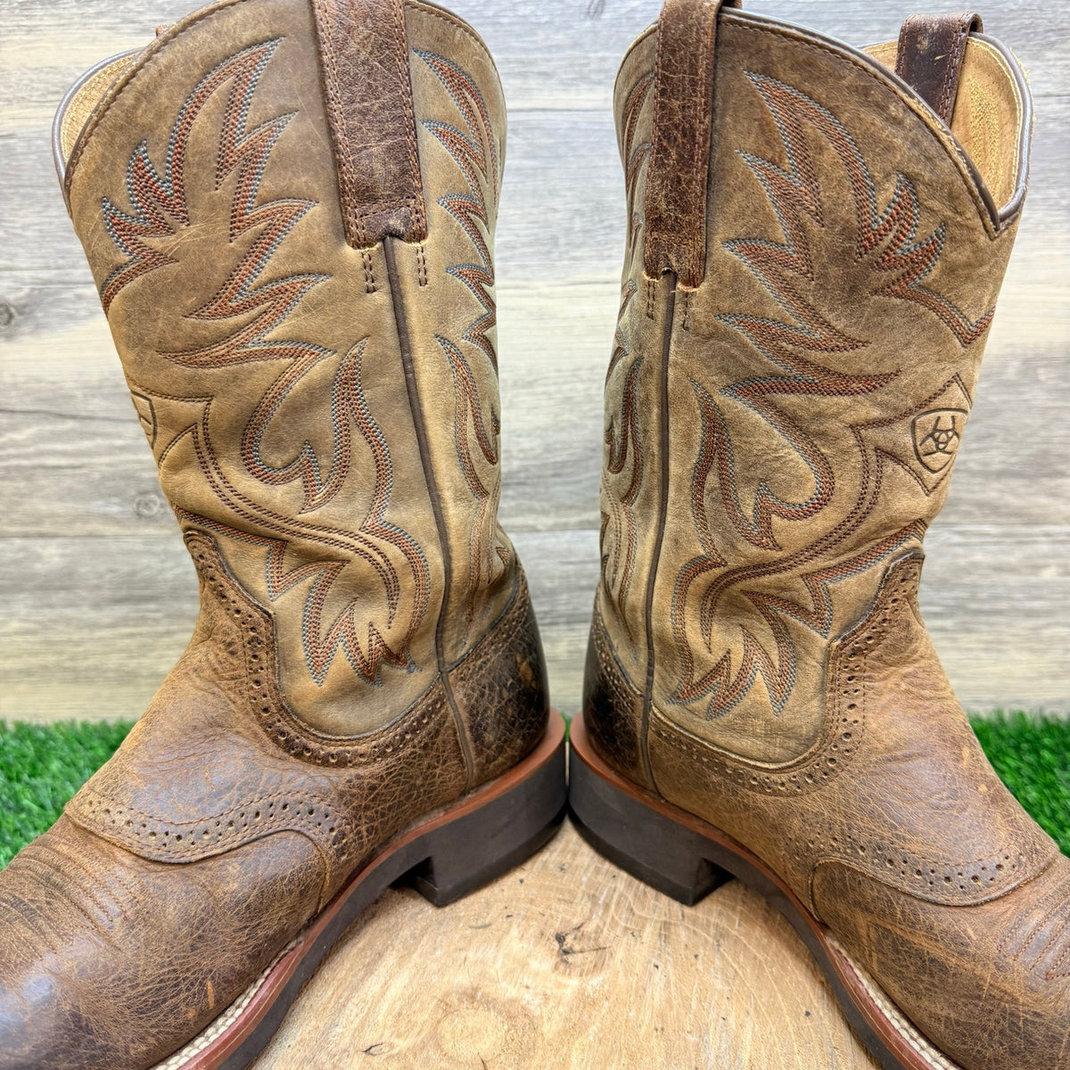 Ariat Men - Size 9.5D - Brown Heritage Crepe Western Cowboy Boots 10002559