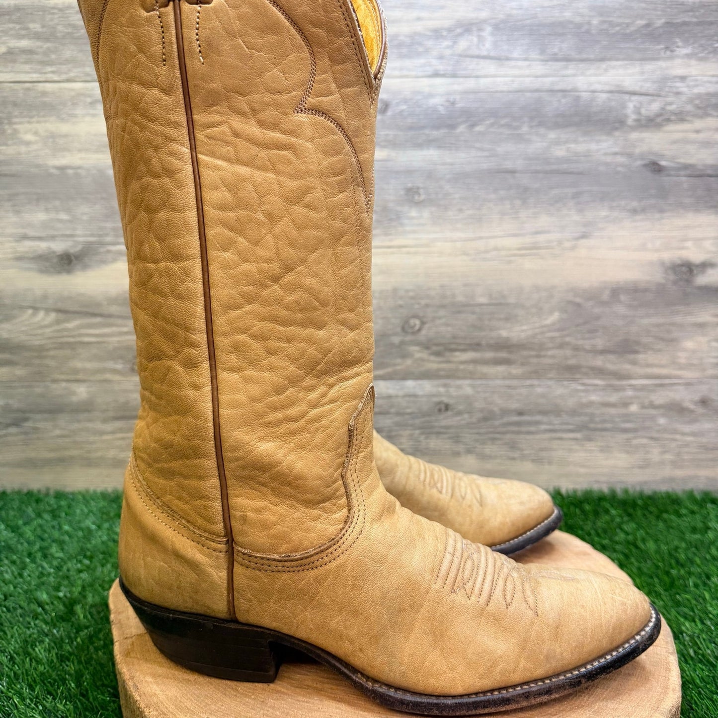 Nocona Men - Size 8D - Vintage Sand Leather  Western Cowboy Boots 403