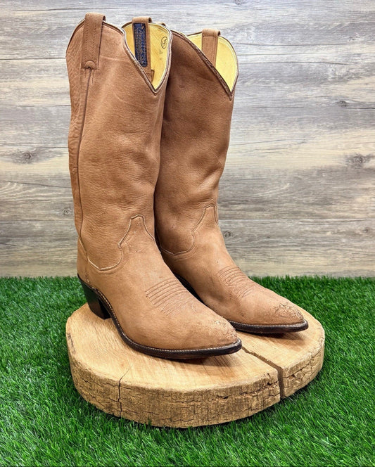 Panhandle Slim Men - Size 10D - Beige Soft Western Cowboy Boots 30198
