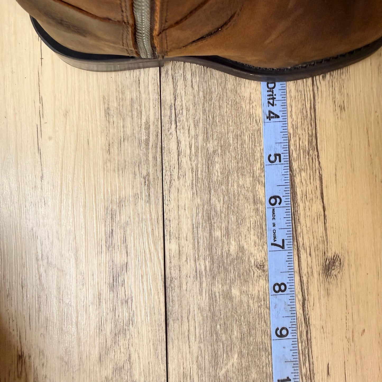 Old West Youth - Size 9D - Brown Square Toe Moto Boots CH1002