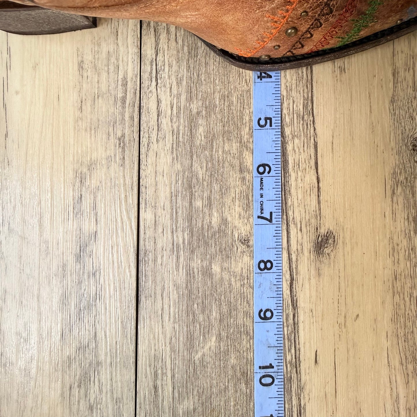 Yippee Ki Yay Women - Size 7.5B - Distressed Tan Southwest Cowboy Boots