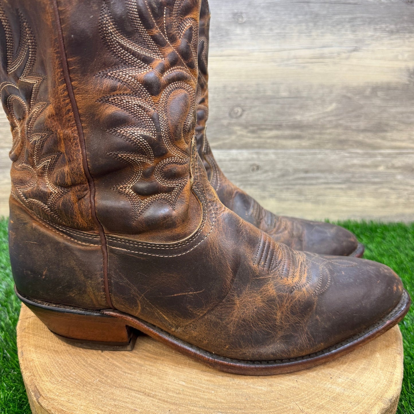 Boulet Men - Size 10.5E - Chocolate Western Cowboy Boots Style 6010