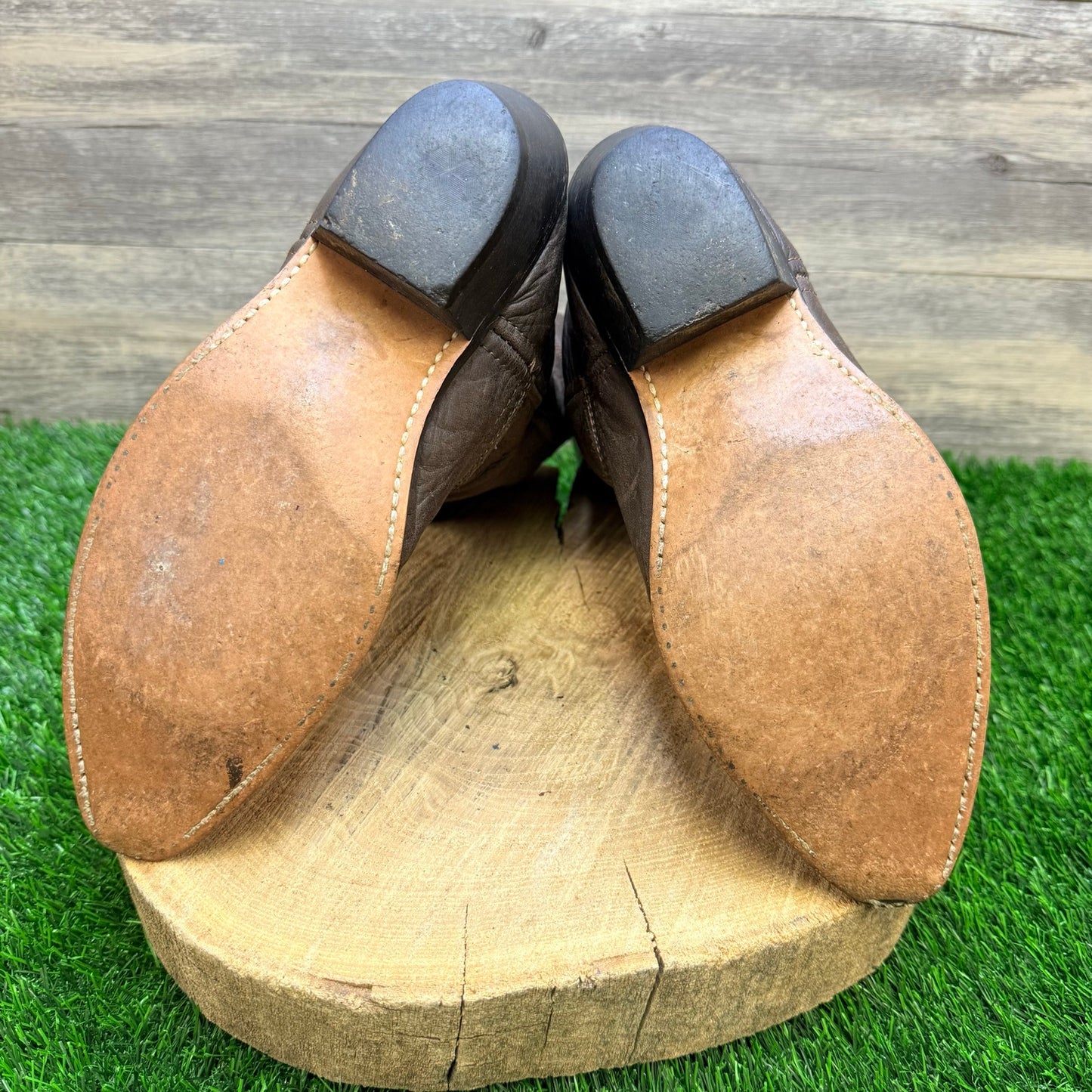 Masterson Women - Size 8M - Brown Soft Leather Toe Plate Cowboy Boots RB888