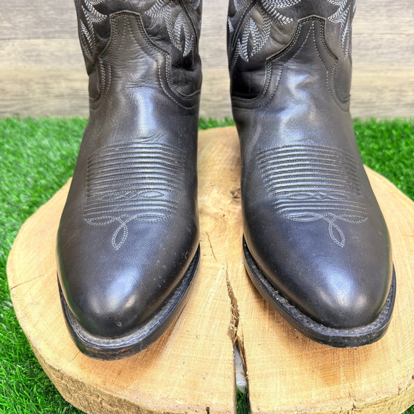 Dan Post Men - Size 12D - Distressed Black Elko Cowboy Boots DP 80321