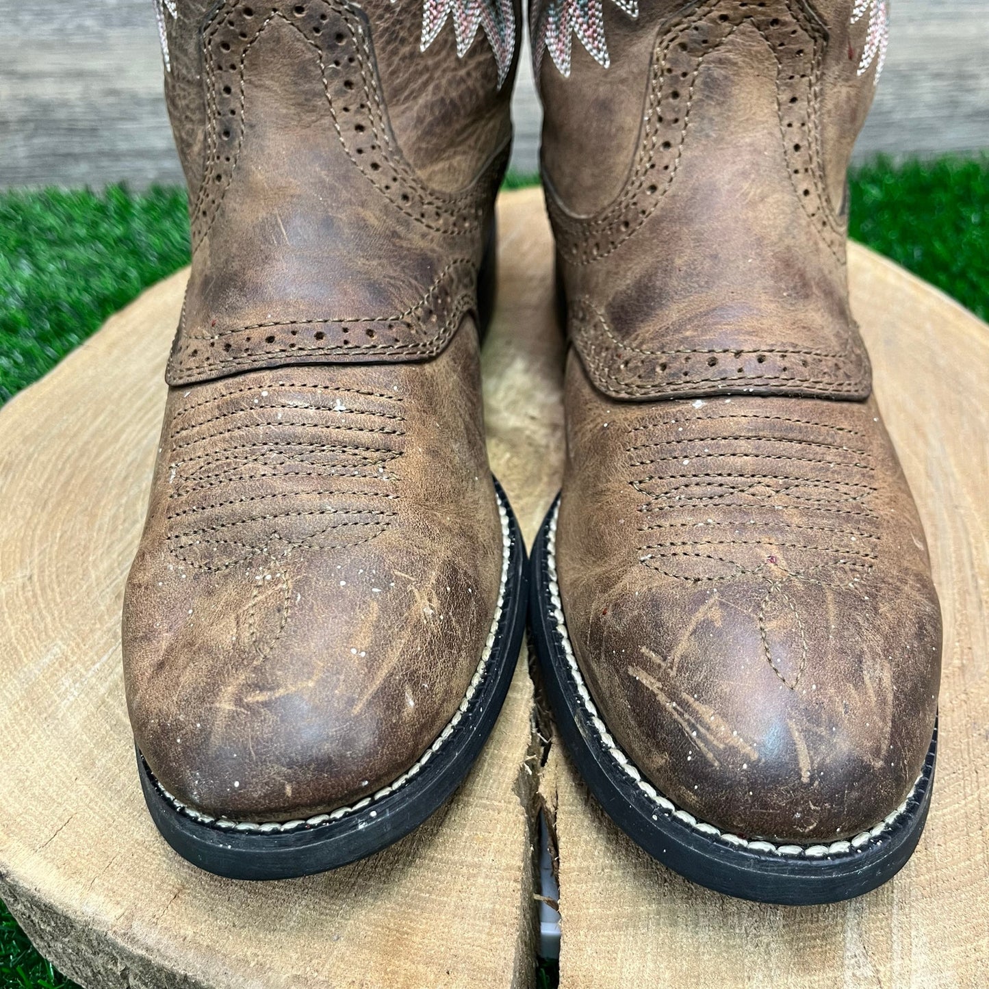 Ariat Women - Size 7B - Brown/Pink Cowboy Boots Style 10001605