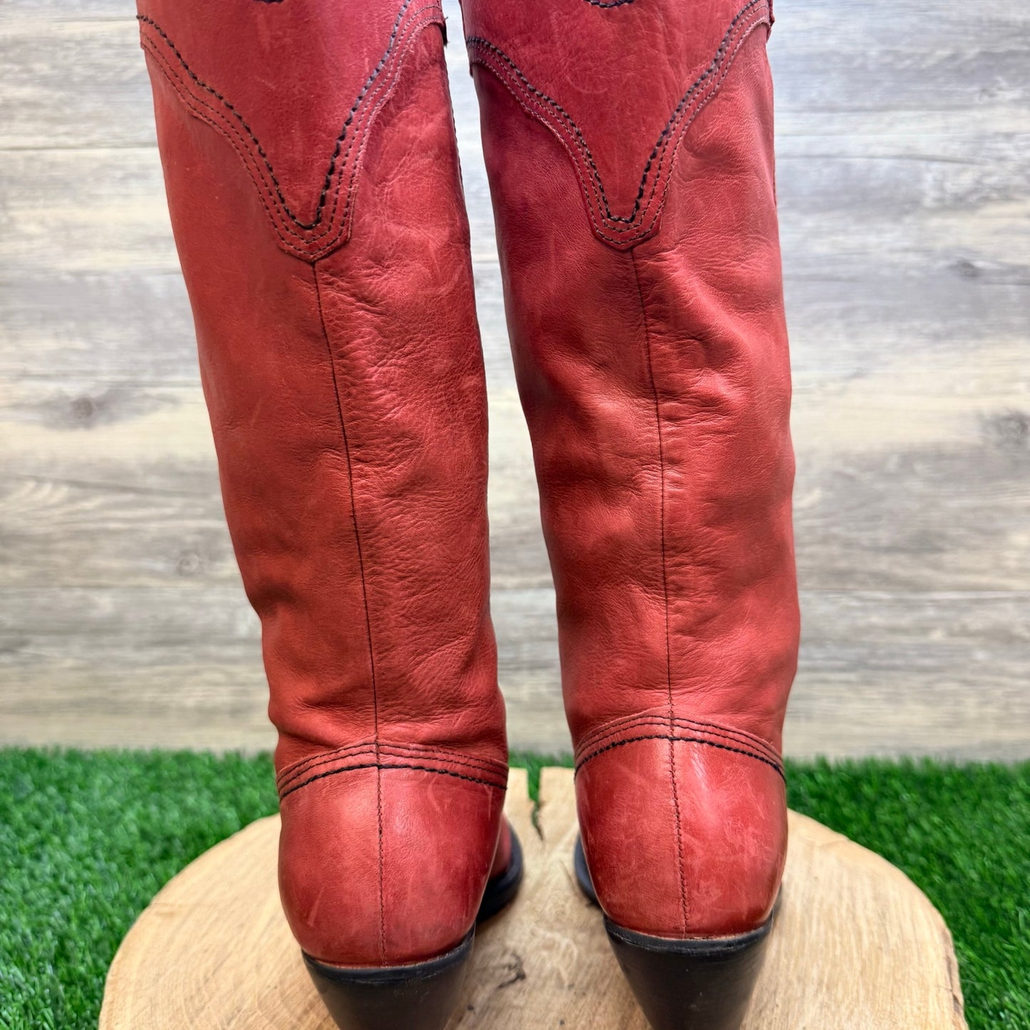 Cathy Jean Women - Size 7M - Red Soft Leather Boots