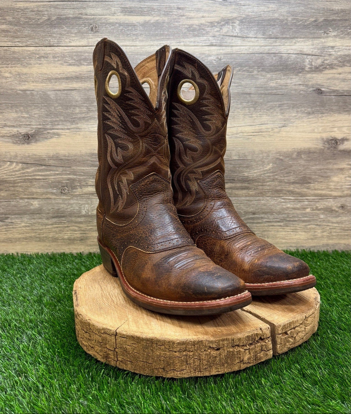 Ariat Men - Size 10.5EE - Brown Rough Stock Square Toe Cowboy Boots 10002227