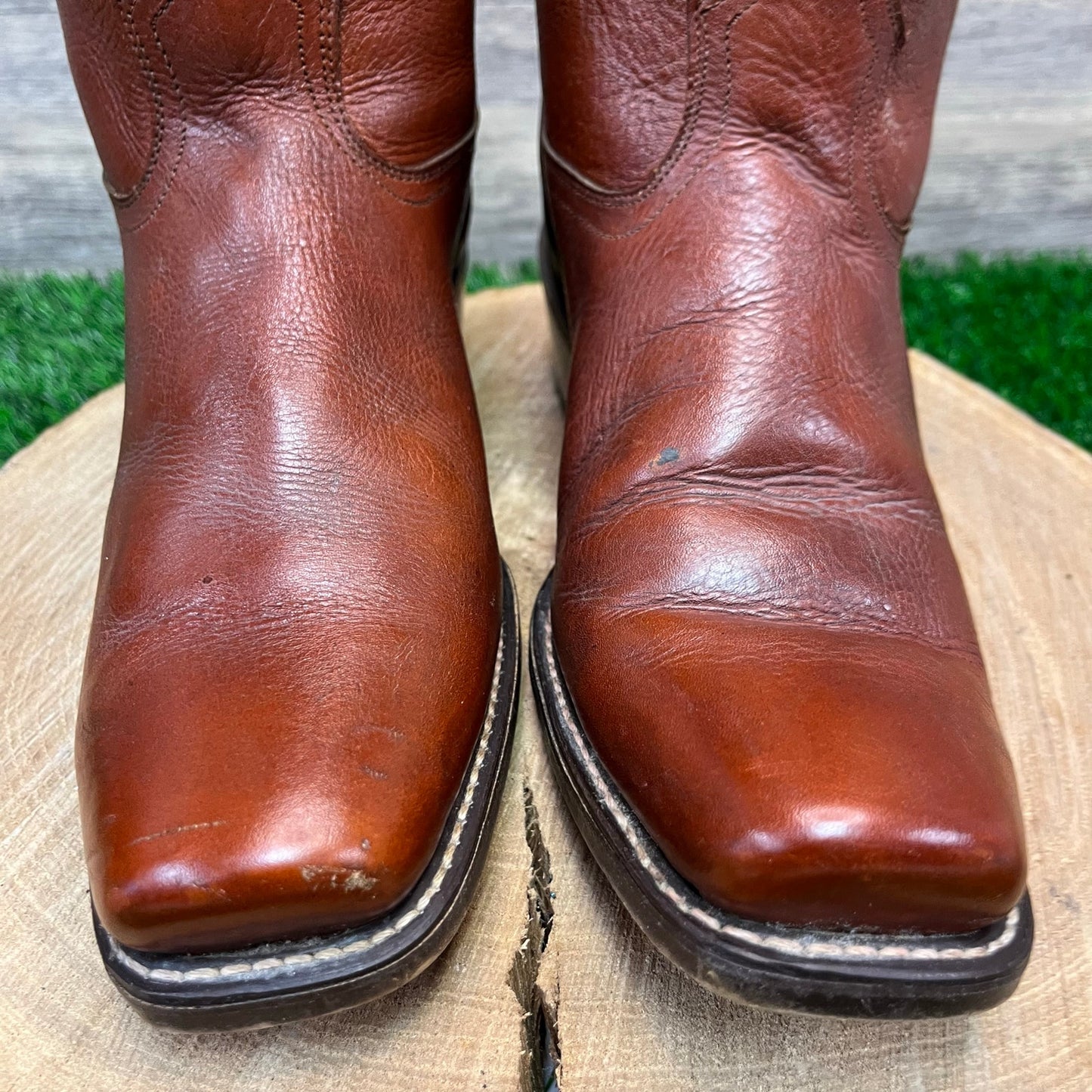 Sears Men - Size 7.5D - Vintage Burnt Sienna Campus Boots Style 87425