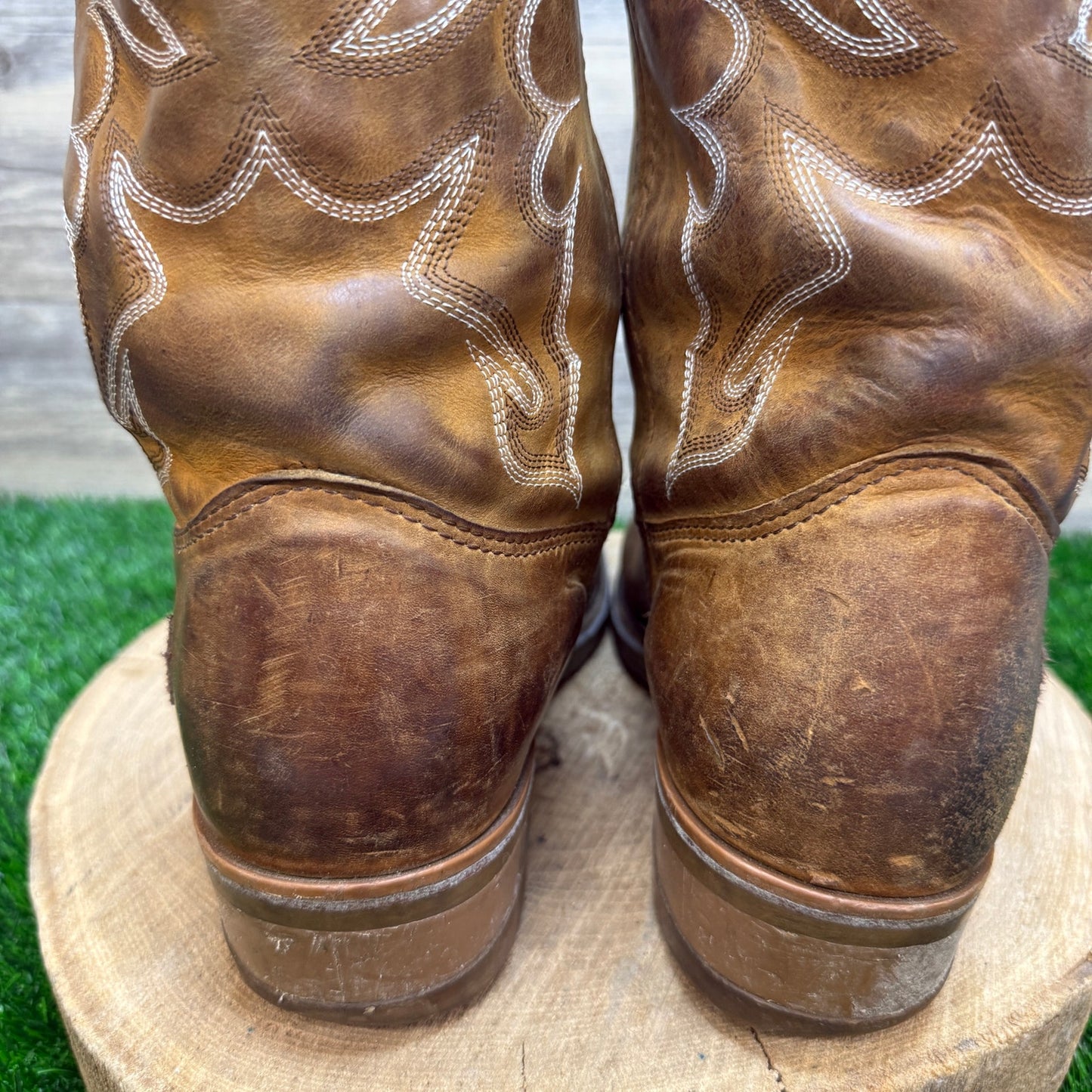 Double H Men - Size 12 - Brown Steel Toe Western Cowboy Boots