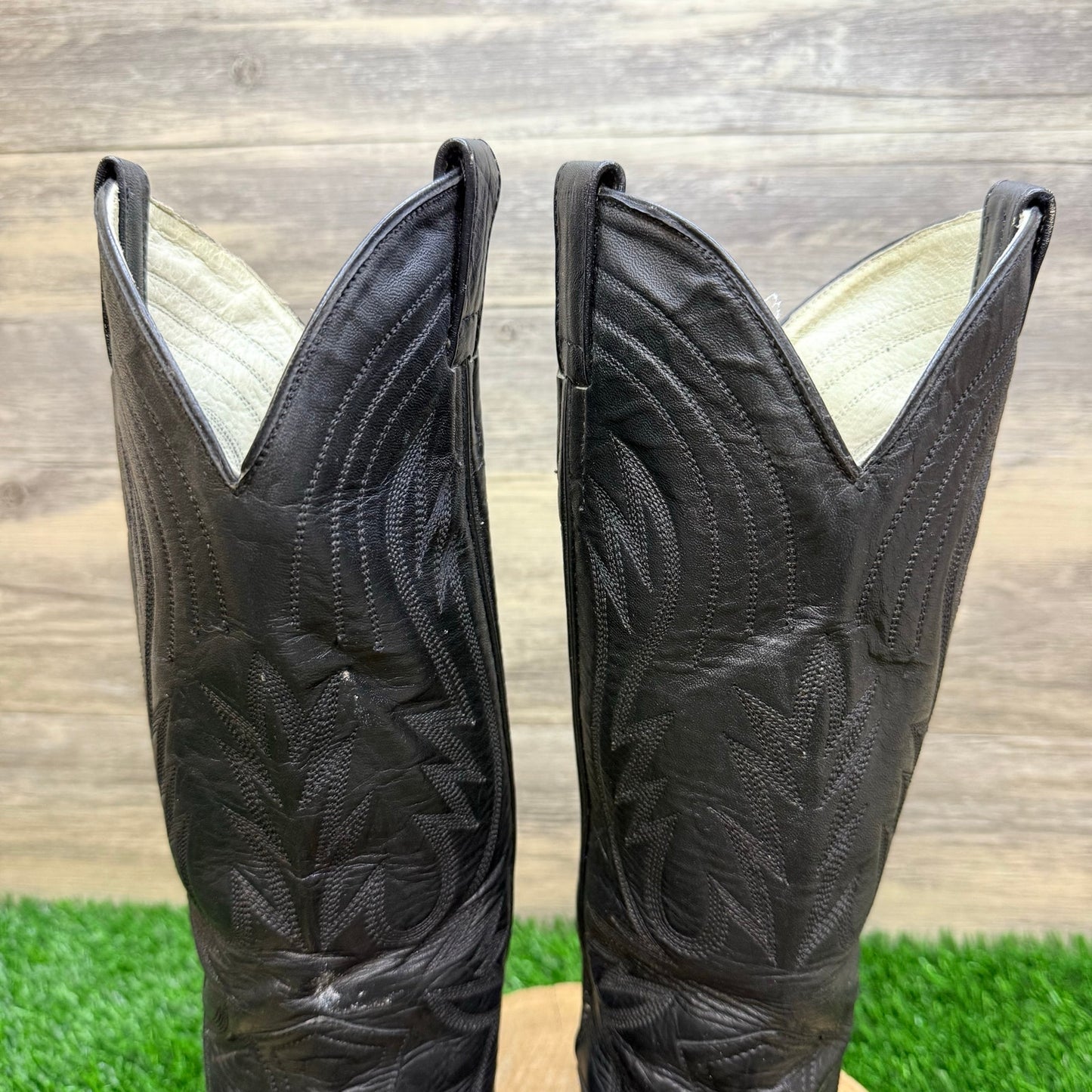 Creations by Lana Women - Size 6 - Vintage Black Western Cowboy Boots 8112