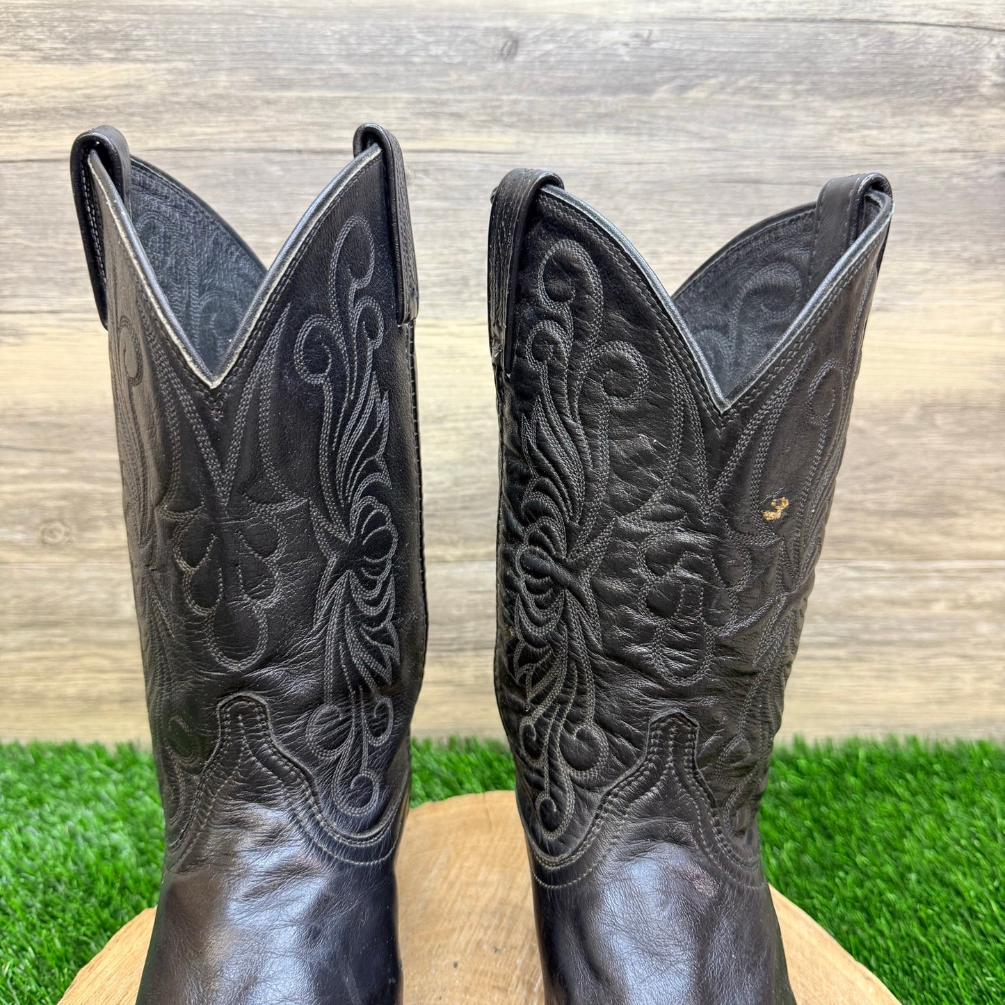 Dan Post Women - Size 10M - Vintage Black Western Cowboy Boots 9696