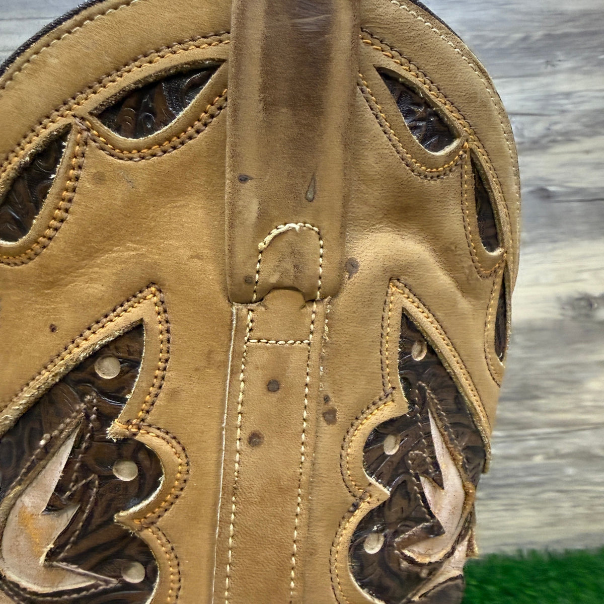 Miss Capezio Women - Size 7.5M - Vintage Tan Suede Butterfly Cowboy Boots L486