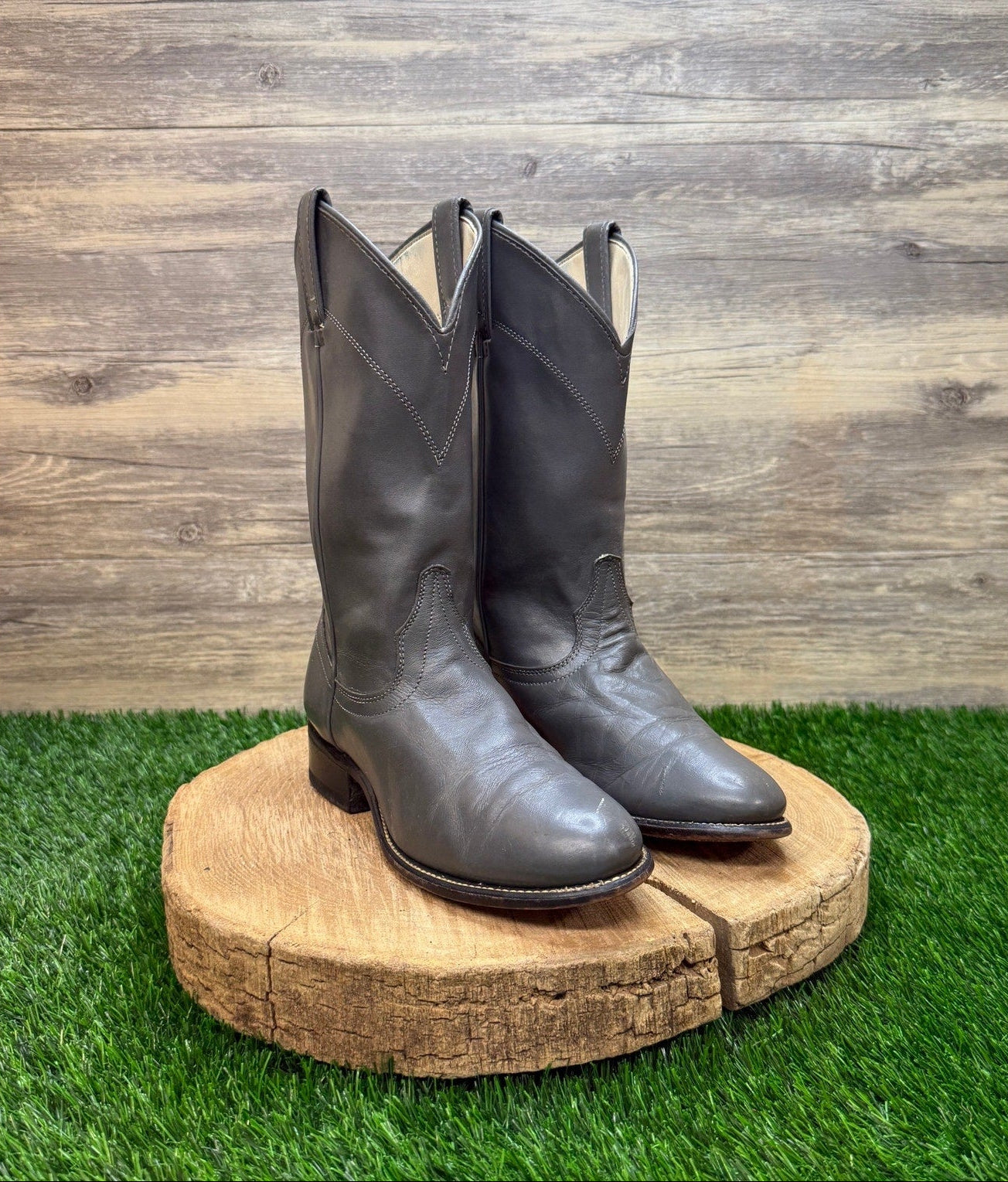 Laredo Women - Size 6.5M - Vintage Gray Roper Western Cowboy Boots Style 6952