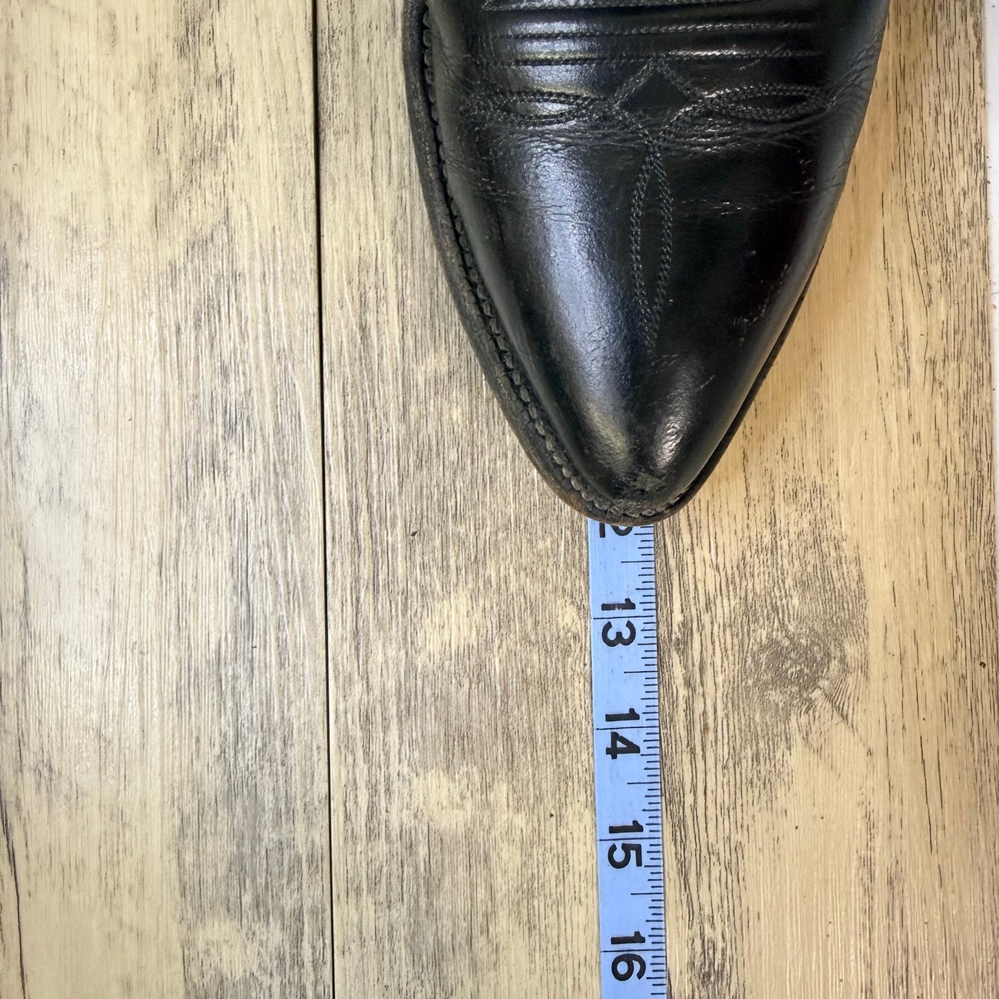 Justin Men - Size 10D - Vintage Black Western Cowboy Boots 2040