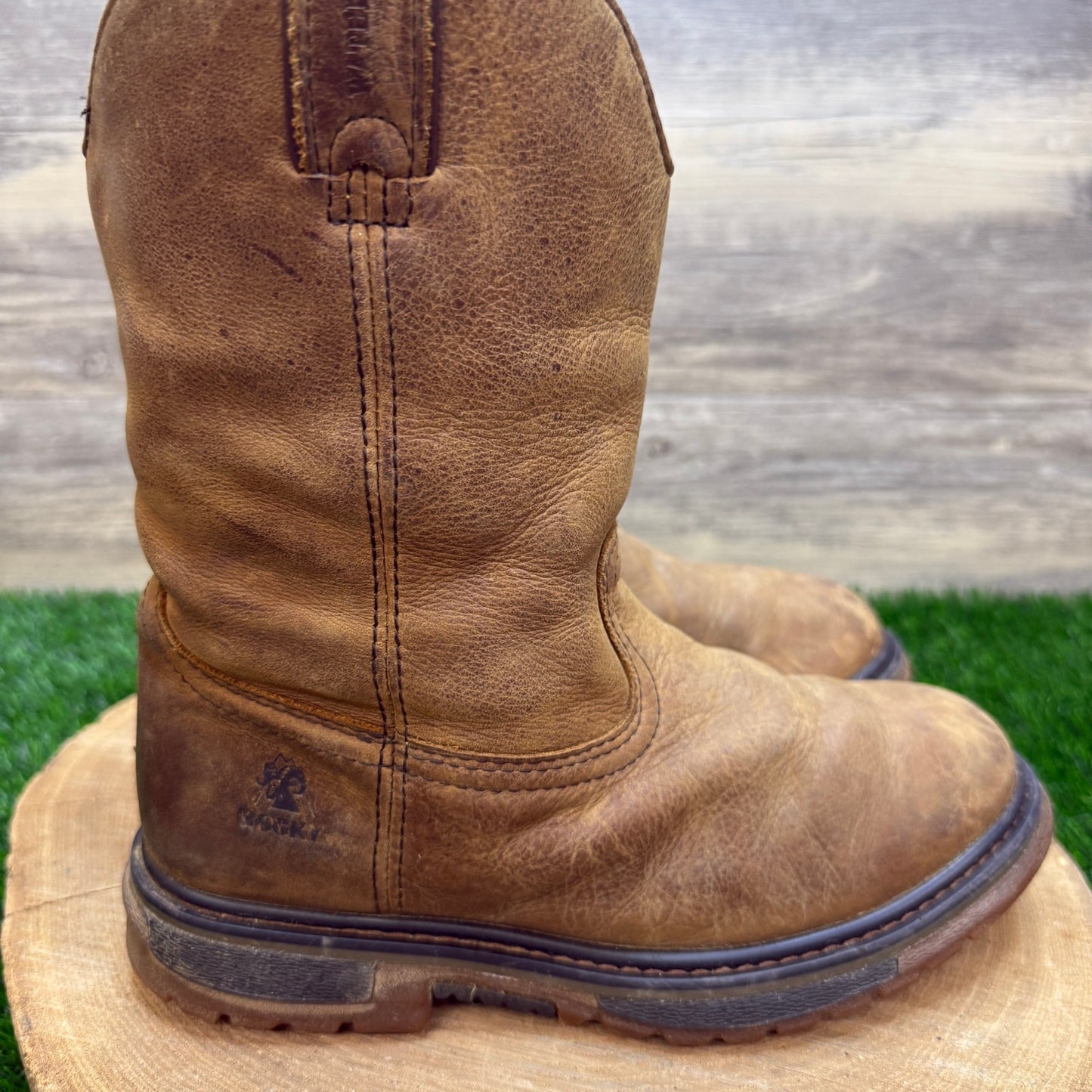 Rocky Youth - Size 4M - Brown Cowboy Boots Style RKW0300Y