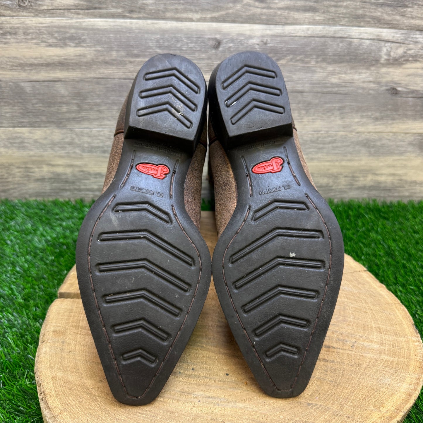 Justin Women - Size 9 - Brown/Purple Snip Toe Cowboy Boots