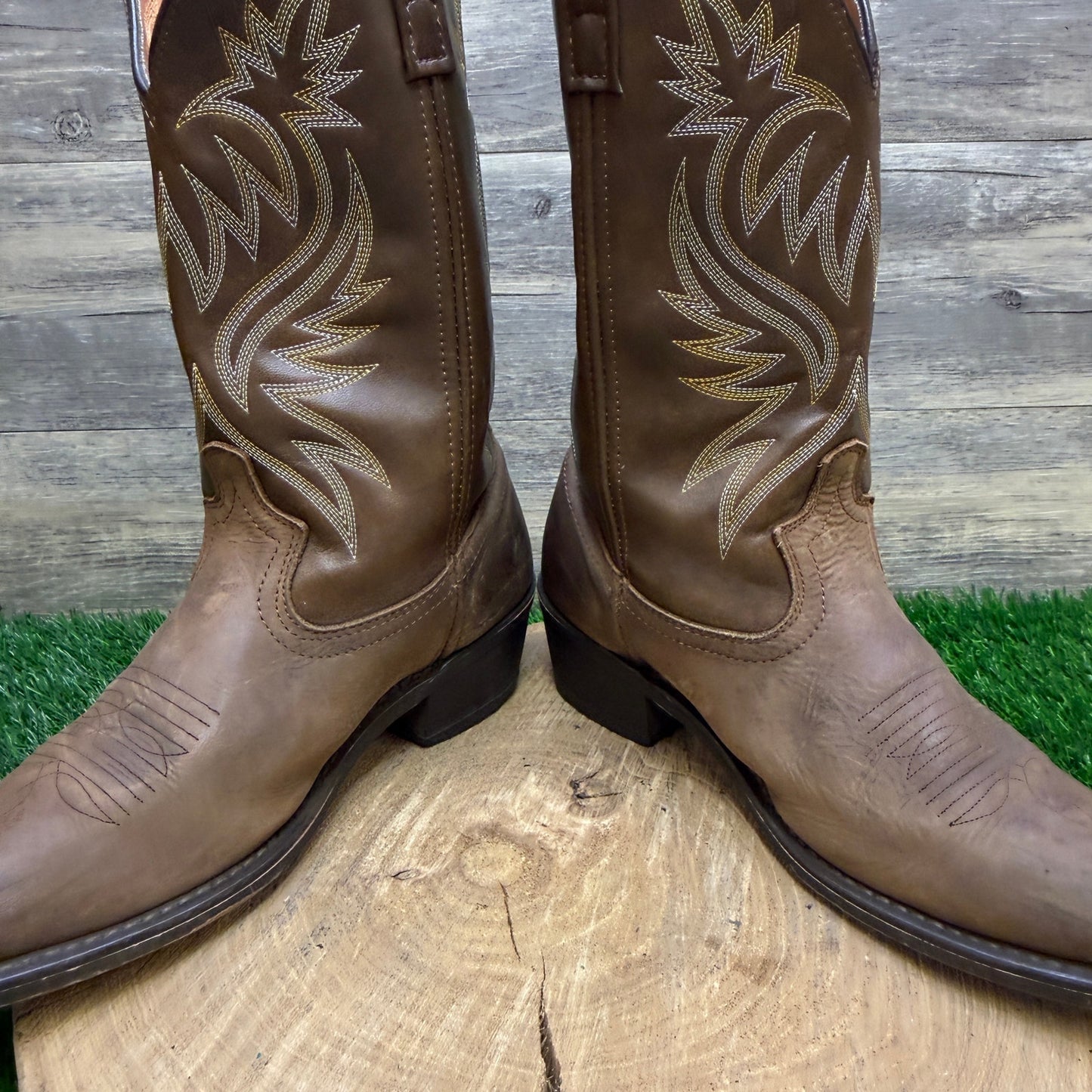 Laredo Men - Size 8.5D - Brown Pull On Cowboy Boots Style 4212